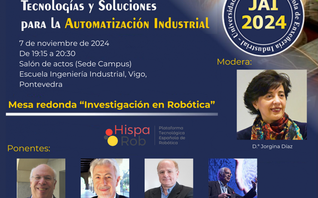 HispaRob moderará la Mesa redonda «Investigación en robótica» en las JAI 2024